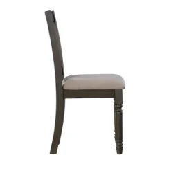 Kirkland's Home Brown Wood Upholstered Dining Chairs, Set Of 2- Dining Chairs