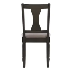Kirkland's Home Brown Wood Upholstered Dining Chairs, Set Of 2- Dining Chairs
