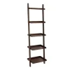 Kirkland's Home Brown Wooden Five-Tier Ladder Bookshelf- Bookshelves