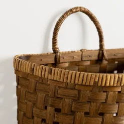 Kirkland's Home Brown Woven Bamboo Wall Pocket- Wall Storage