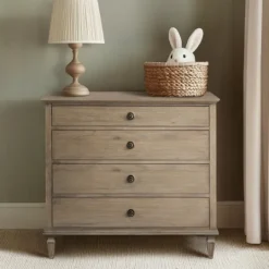 Kirkland's Home Brushed Birch 4-Drawer Wooden Dresser- Dressers & Chests