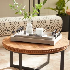 Kirkland's Home Brushed Distressed 2-Pc. Decorative Tray Set- Decorative Trays