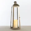 Kirkland's Home Brushed Ecru Lantern, 30 In.- Lanterns