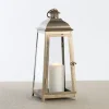 Kirkland's Home Brushed Ecru Lantern, 16 In.- Lanterns