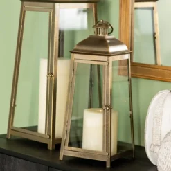 Kirkland's Home Brushed Ecru Lantern, 16 In.- Lanterns