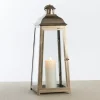 Kirkland's Home Brushed Ecru Lantern, 23 In.- Lanterns