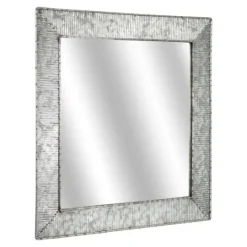 Kirkland's Home Brushed Galvanized Wall Mirror, 22X22 In.- Decorative Mirrors