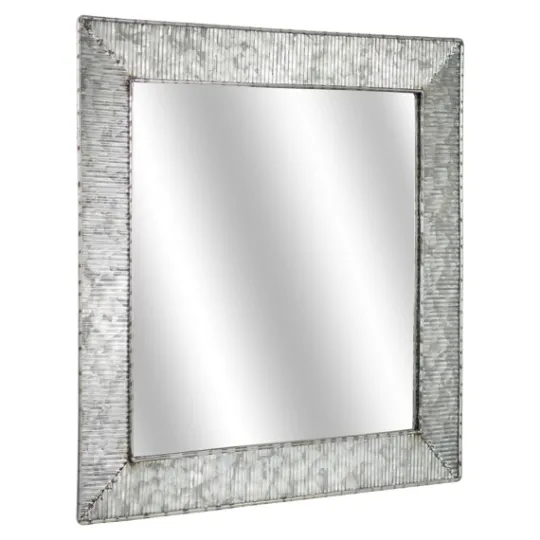 Kirkland's Home Brushed Galvanized Wall Mirror, 22X22 In.- Decorative Mirrors