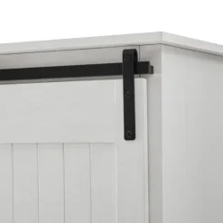 Kirkland's Home Brushed Grooved Sliding Door Cabinet- Cabinets & Sideboards