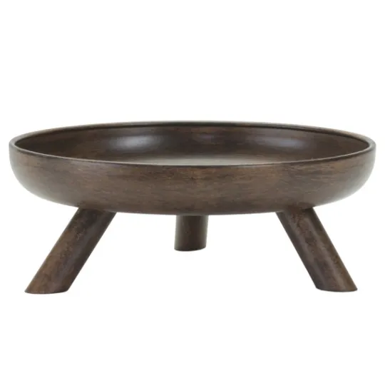 Kirkland's Home Brushed Metal Tri-Pod Bowls, Set Of 2- Decorative Bowls & Jars