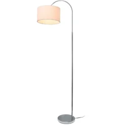 Kirkland's Home Brushed Nickel Arched Stem Floor Lamp- Floor Lamps