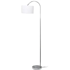 Kirkland's Home Brushed Nickel Arched Stem Floor Lamp- Floor Lamps