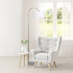 Kirkland's Home Brushed Nickel Arched Stem Floor Lamp- Floor Lamps