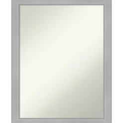 Kirkland's Home Brushed Nickel Modern Decorative Framed Mirror- Framed Mirrors