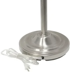 Kirkland's Home Brushed Nickel 3-Scallop Glass Floor Lamp- Floor Lamps
