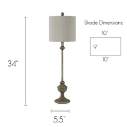 Kirkland's Home Brushed Pewter Buffet Lamps, Set Of 2- Buffet Lamps