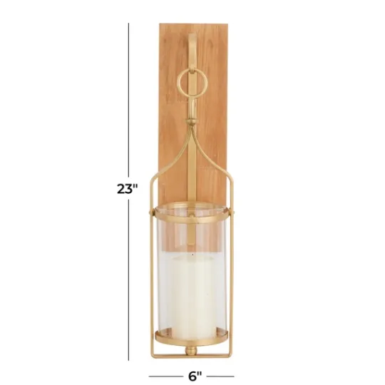 Kirkland's Home Brushed Poplar Wood Sconce- Sconces