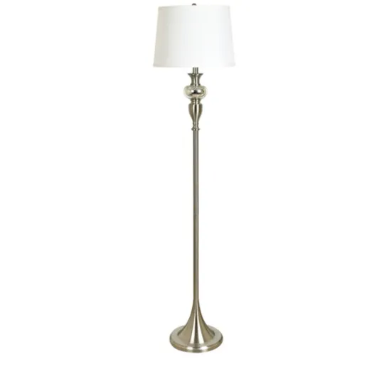 Kirkland's Home Brushed Steel Fluted Floor Lamp- Floor Lamps