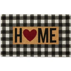 Kirkland's Home Buffalo Check And Heart Home Doormat- Doormats