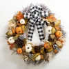 Kirkland's Home Buffalo Check And Orange Pumpkin Wreath- Wreaths