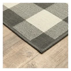 Kirkland's Home Buffalo Check Outdoor Area Rug, 3X5- Outdoor Rugs