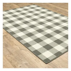 Kirkland's Home Buffalo Check Outdoor Area Rug, 3X5- Outdoor Rugs