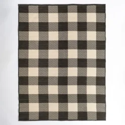 Kirkland's Home Buffalo Check Reversible Outdoor Area Rug, 6X9- Outdoor Rugs