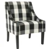 Kirkland's Home Buffalo Check Swoop Accent Chair- Accent Chairs
