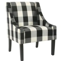 Kirkland's Home Buffalo Check Swoop Accent Chair- Accent Chairs