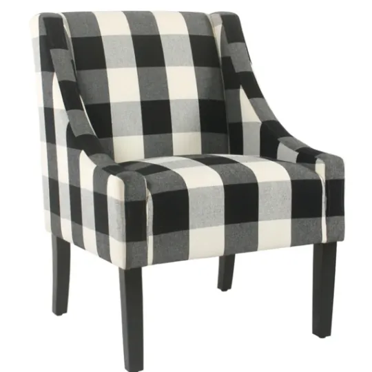 Kirkland's Home Buffalo Check Swoop Accent Chair- Accent Chairs