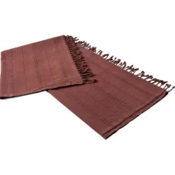 Kirkland's Home Burgundy Modern Striped Throw- Blankets & Throws