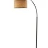 Kirkland's Home Burlap Arc Floor Lamp- Floor Lamps