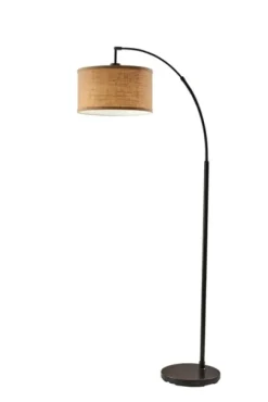 Kirkland's Home Burlap Arc Floor Lamp- Floor Lamps