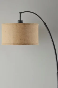 Kirkland's Home Burlap Arc Floor Lamp- Floor Lamps