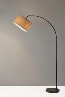 Kirkland's Home Burlap Arc Floor Lamp- Floor Lamps