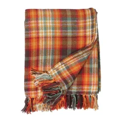 Kirkland's Home Burnt Harvest Plaid Throw- Blankets & Throws