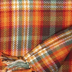 Kirkland's Home Burnt Harvest Plaid Throw- Blankets & Throws