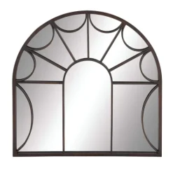 Kirkland's Home Burnt Iron Metal Curve Overlay Arched Mirror- Decorative Mirrors