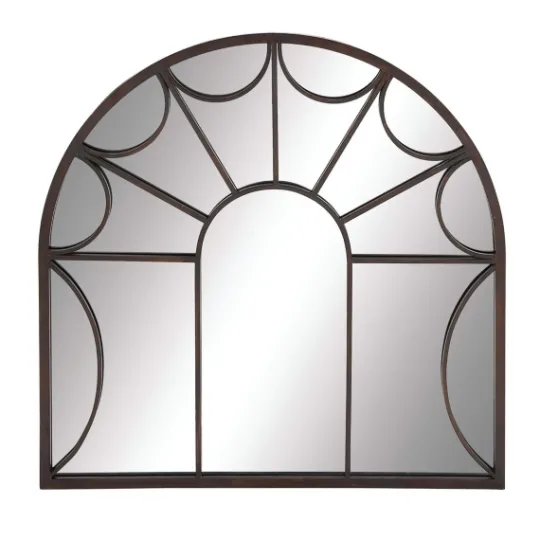Kirkland's Home Burnt Iron Metal Curve Overlay Arched Mirror- Decorative Mirrors