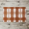 Kirkland's Home Burnt Orange Plaid Harvest Floor Mat- Kitchen & Floor Mats