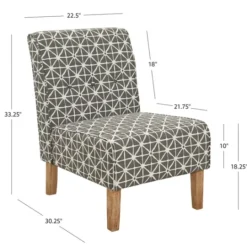 Kirkland's Home Burst Patterned Slipper Accent Chair- Accent Chairs