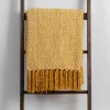 Kirkland's Home Butter Diamond Chenille Throw- Blankets & Throws