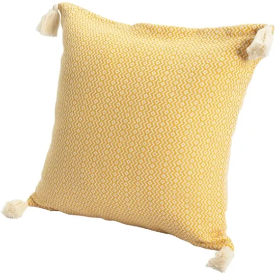 Kirkland's Home Buttercup Chevron Organic Cotton Throw Pillow- Pillows