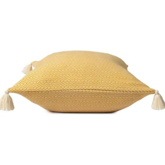 Kirkland's Home Buttercup Chevron Organic Cotton Throw Pillow- Pillows