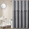 Kirkland's Home Button And Stripe Shower Curtain- Shower Curtains