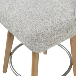 Kirkland's Home Button Tufted Back Swivel Counter Stool- Bar Stools & Counter Height Stools