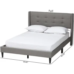 Kirkland's Home Button Tufted Headboard Full Platform Bed- Beds & Headboards