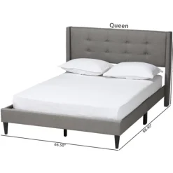 Kirkland's Home Button Tufted Headboard Full Platform Bed- Beds & Headboards