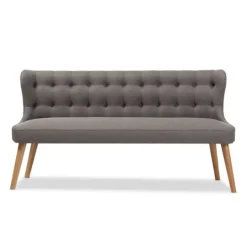 Kirkland's Home Button Tufted Splayed Settee- Sofas & Loveseats