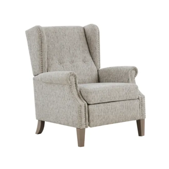 Kirkland's Home Button Tufted Upholstered Push Back Recliner- Accent Chairs